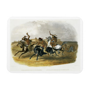 Magnet Flexible La course de chevaux des Indiens de Sioux