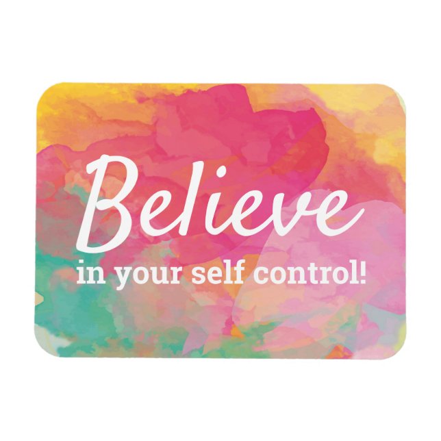 Magnet Flexible La diète croit en votre auto-contrôle affirmation (Horizontal)