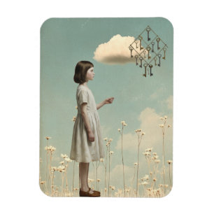 Magnet Flexible La Fille et son Cerf-Volant Clé Livre de Contes