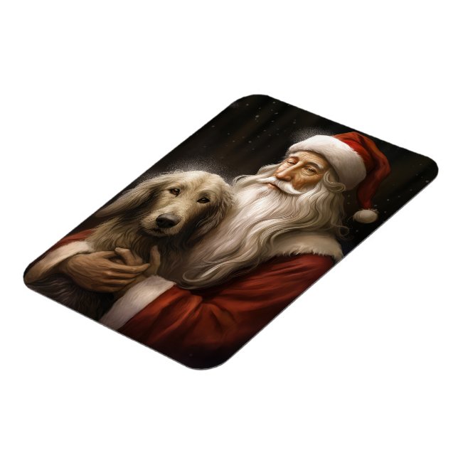 Magnet Flexible La hache afghane avec le Père Noël Festif Noël (Côté Gauche)