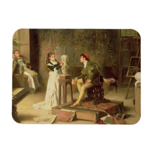 Magnet Flexible La jeune sculpteuse (huile sur la toile)