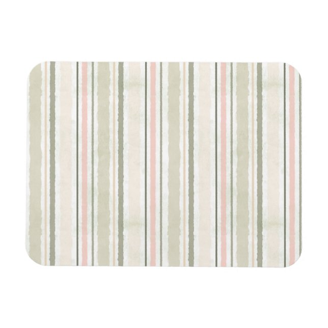 Magnet Flexible La joie du blanc | Motif de bandes d'aquarelle (Horizontal)