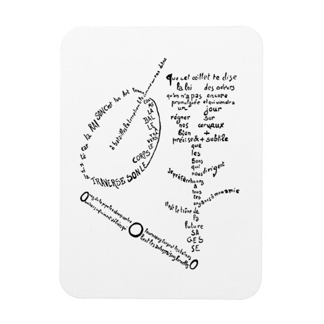 Magnet Flexible La Mandoline, l’oeillet et le bambou, Apollinaire (Vertical)