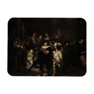 Magnet Flexible La montre de nuit par Rembrandt Van Rijn