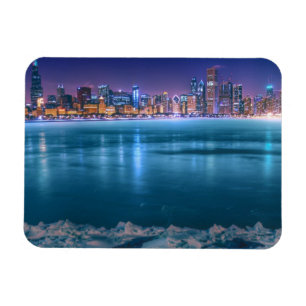 Magnet Flexible La neige et la glace abondent sur le lac Michiga