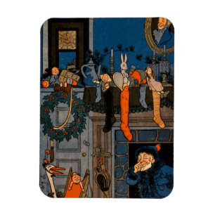Magnet Flexible La nuit avant Noël, par Denlow, 1903 (colou