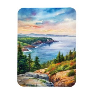 Magnet Flexible La peinture aquarelle du parc national Acadia