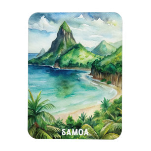 Magnet Flexible La peinture aquarelle du parc national des Samoa