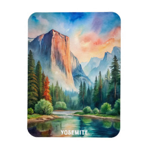 Magnet Flexible La peinture aquarelle du parc national Yosemite