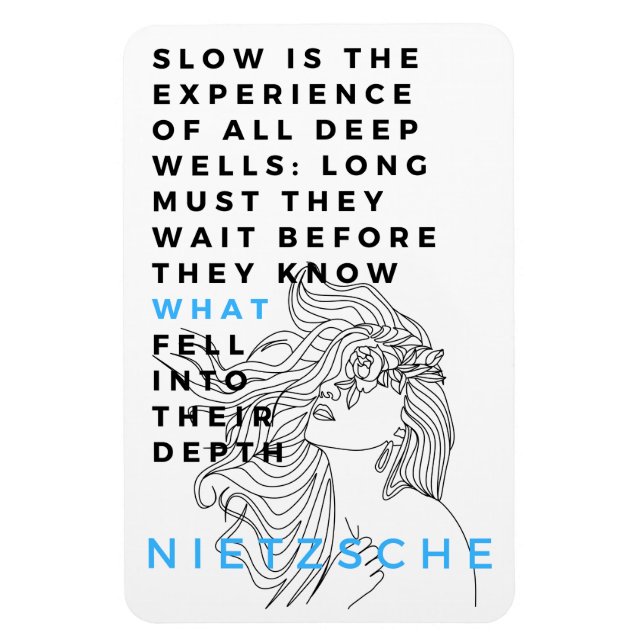 Magnet Flexible La philosophie de l'âme profonde cite Nietzsche (Vertical)