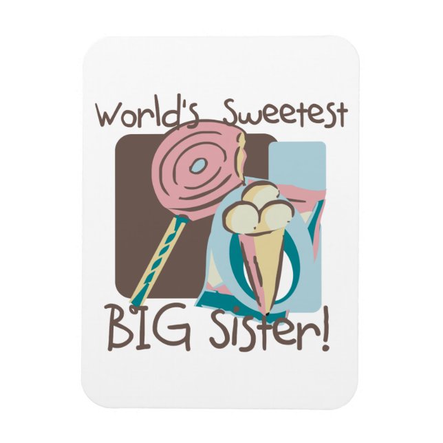 Magnet Flexible La plus douce des grandes soeurs du monde (Vertical)