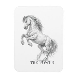 Magnet Flexible La Puissance de l'Étalon Graphique de Cheval Maj