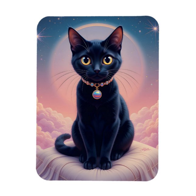 Magnet Flexible La Reine Du Ciel De Chat Noir (Vertical)