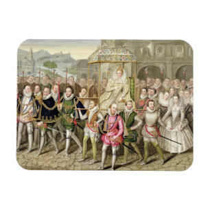Magnet Flexible La Reine Elizabeth I dans le cortège avec ses