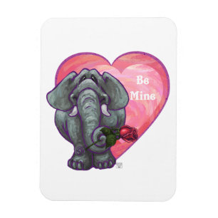 Magnet Flexible La Saint-Valentin des éléphants
