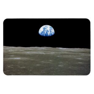 Magnet Flexible La Terre de Lune dans l'espace noir