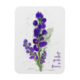 Magnet Flexible La Terre parle en Fleurs violettes peintes