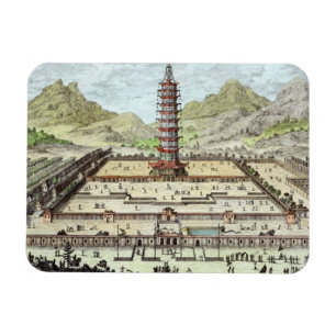 Magnet Flexible La tour de porcelaine de Nan-King, plaquent 12 de