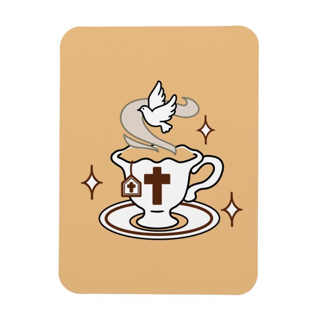 Magnet Flexible La vie est douce avec Jésus - Christian Faith Tea  (Vertical)