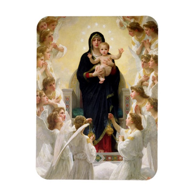 Magnet Flexible La Vierge aux anges - William-Adolphe Bouguereau (Vertical)