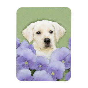 Magnet Flexible Labrador Retriever Puppy Painting Original Chien A