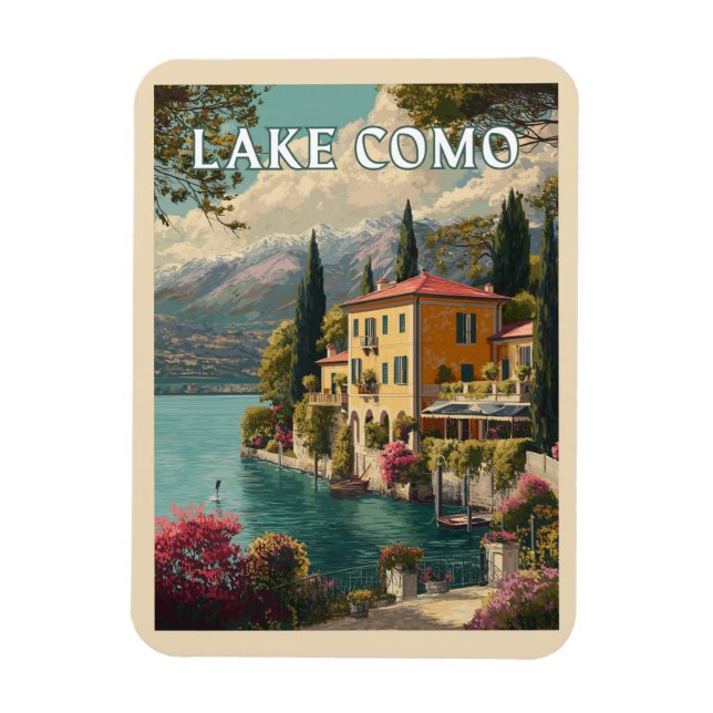 Magnet Flexible Lac de Côme - Charme Lakeside Italien (Vertical)