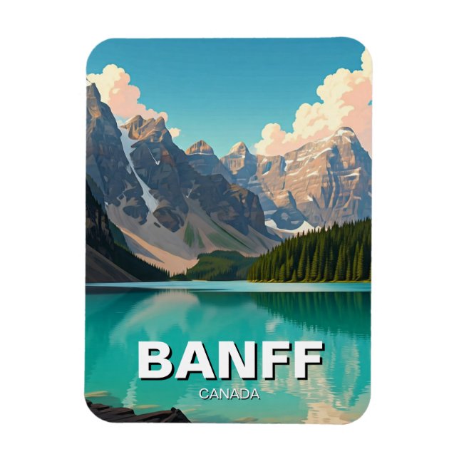 Magnet Flexible Lac Moraine - Parc national Banff Canada Voyage au (Vertical)