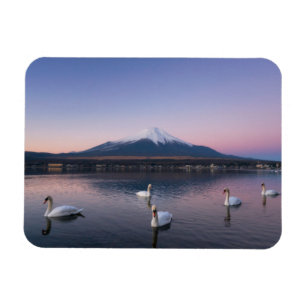 Magnet Flexible Lac mount Fuji   Yamanaka avec des cygnes
