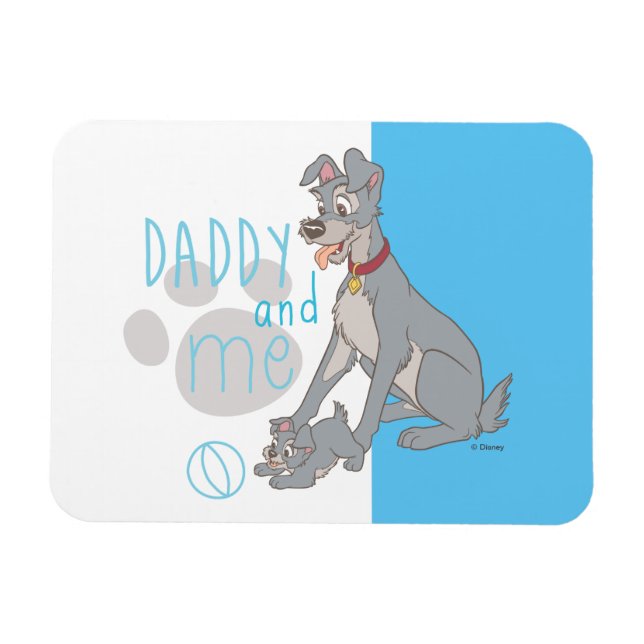 Magnet Flexible Lady & Le Tramp | Papa et moi (Horizontal)