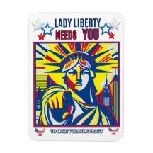 Lady Liberty a besoin de toi ! BG blanc contre l'o