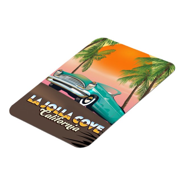Magnet Flexible L'affiche de voyage de La Jolla Cove Californie (Côté Gauche)
