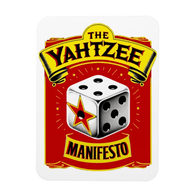 Magnet Flexible L'aimant du manifeste Yahtzee (Vertical)