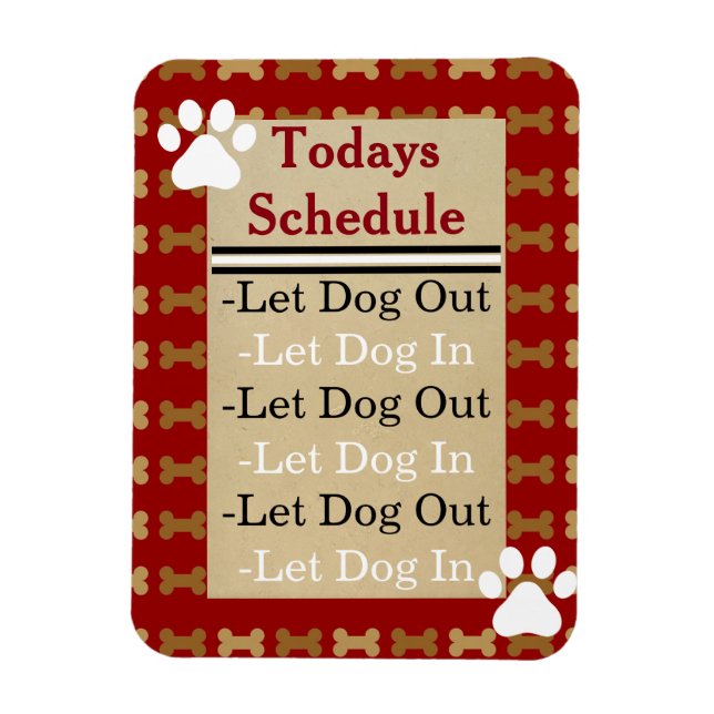 Magnet Flexible Laissez le chien sortir laisser le chien entrer (Vertical)