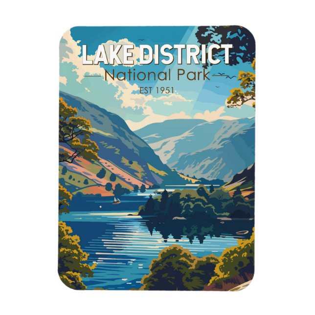 Magnet Flexible Lake District National Park England Travel Art (Vertical)