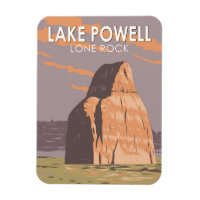 Lake Powell Lone Rock Travel Art Vintage
