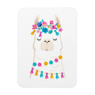 Magnet Flexible Lama floral mignon