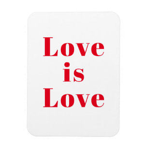 Magnet Flexible "L'amour est l'amour" rouge blanc