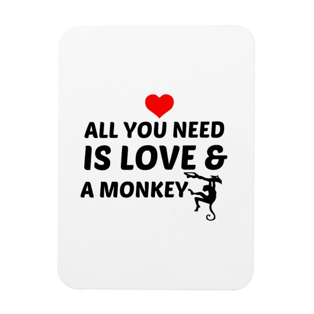 MAGNET FLEXIBLE L'AMOUR ET UN SINGE (Vertical)