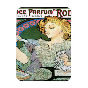 Magnet Flexible Lance 1896 d'Alfons Mucha Parfum Rodo
