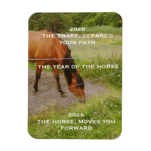 Magnet Flexible L'année du Cheval, citation 2026 