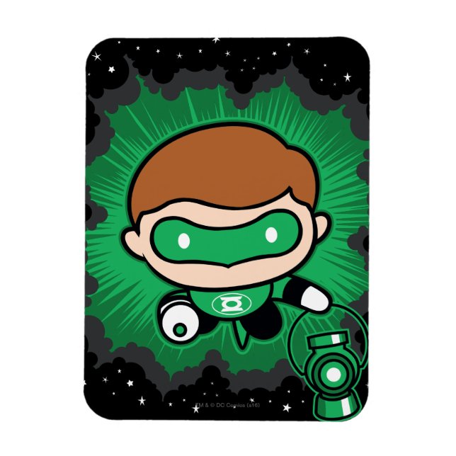 Magnet Flexible Lanterne verte de Chibi qui traverse l'espace (Vertical)