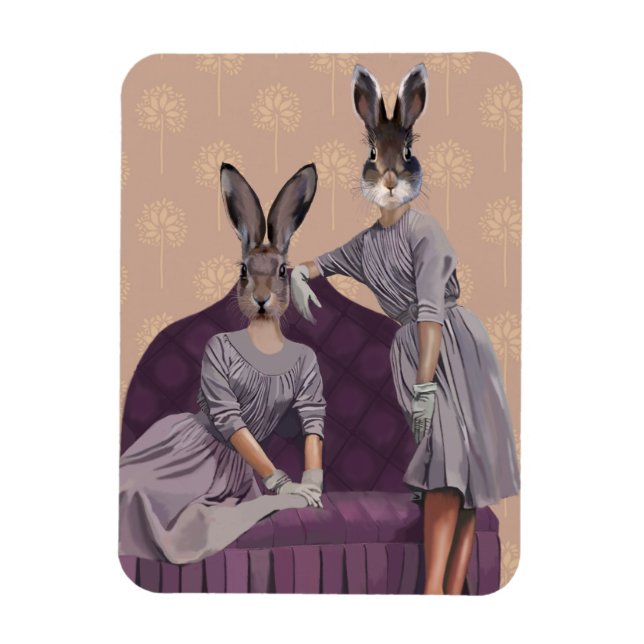 Magnet Flexible Lapins en pourpre (Vertical)