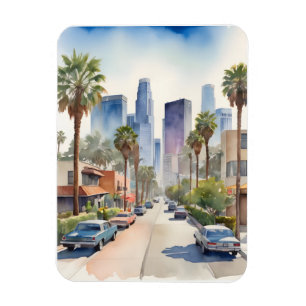 Magnet Flexible L'aquarelle de Los Angeles