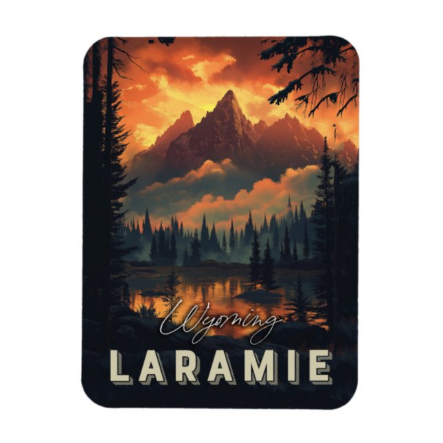 Magnet Flexible Laramie Wyoming Vintage (Vertical)