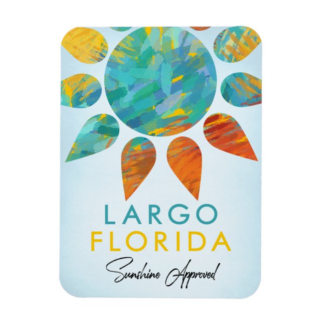Magnet Flexible Largo Florida Sunshine Travel (Vertical)