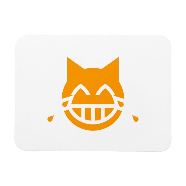 Magnet Flexible Larmes de la Joie Chat Emoji (Horizontal)