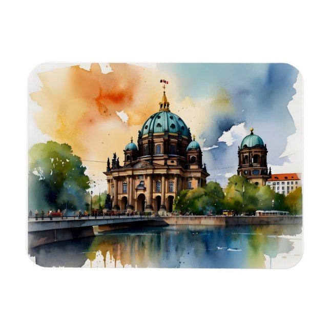 Magnet Flexible L'art de l'aquarelle à Berlin (Horizontal)