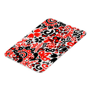 Magnet Flexible L'art populaire ukrainien motif floral abstact