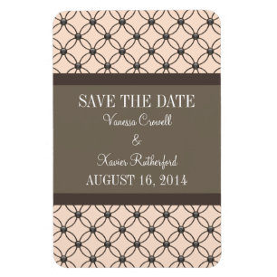 Magnet Flexible Lattice fantaisie Enregistrer la date Magnet, lin