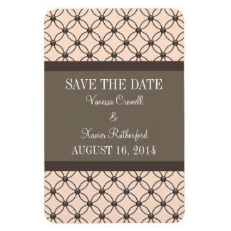 Magnet Flexible Lattice fantaisie Enregistrer la date Magnet, lin